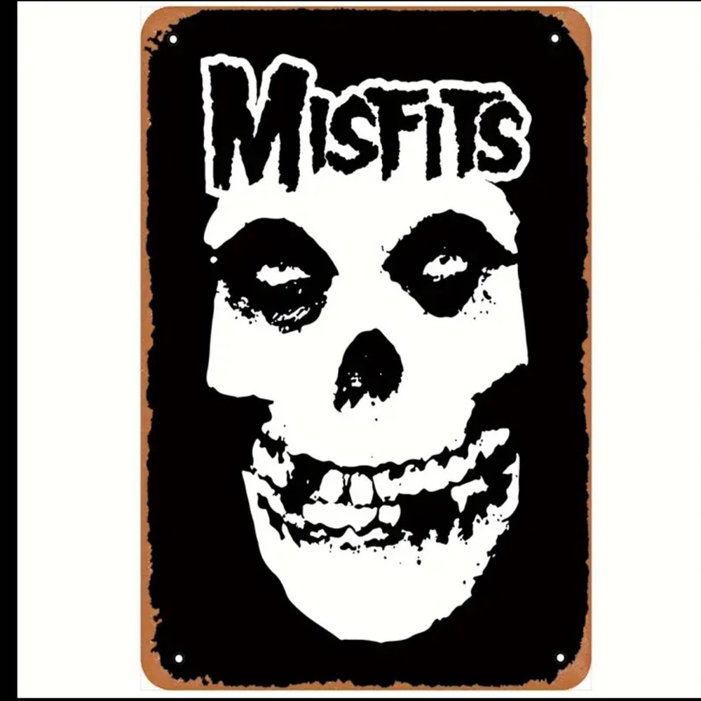 Metal Misfits Punk Band fiend skull Metal  Sign